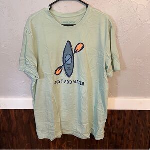 Life Is Good Men's Light Green 'Just Add Water' Tee